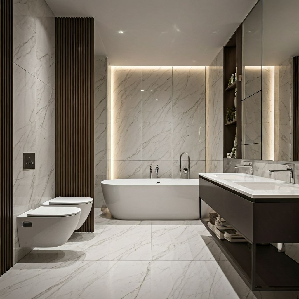 Modern luxury bathroom with elegant fixtures