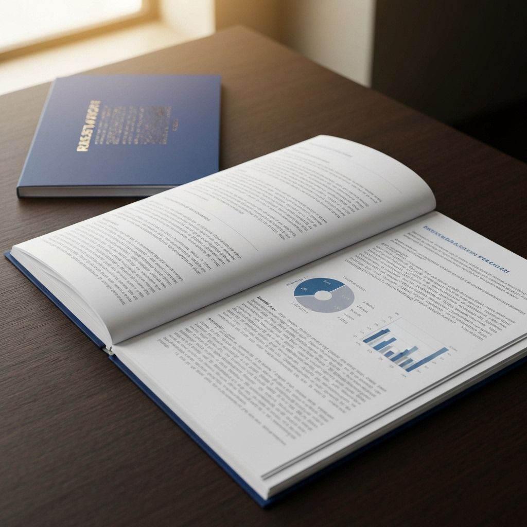 Research proposal document on a desk